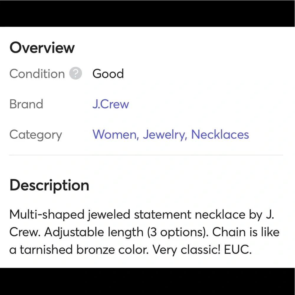 J Crew Jeweled Statement Necklace - Picture 5 of 7